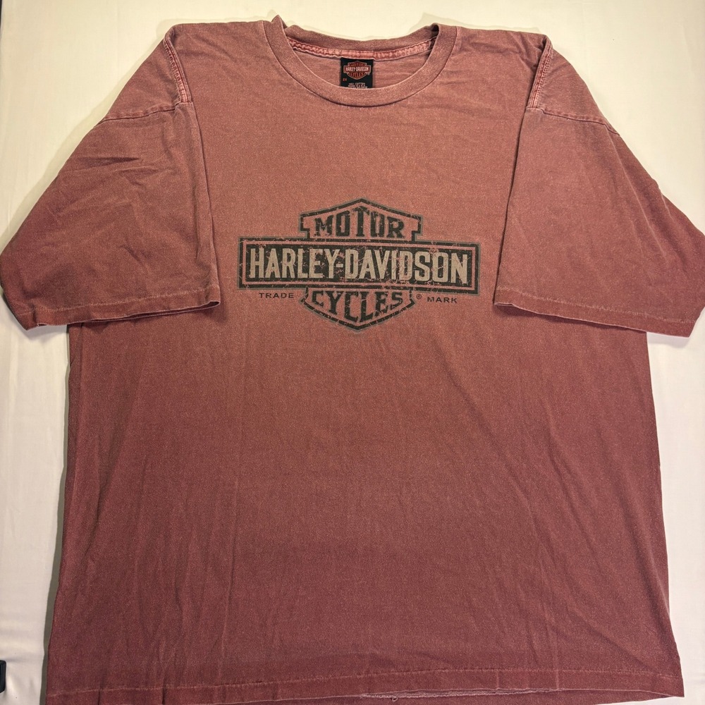 Vintage 90s Harley Davidson Smoky Mountain TN Single Stitch T-Shirt Red 2X USA